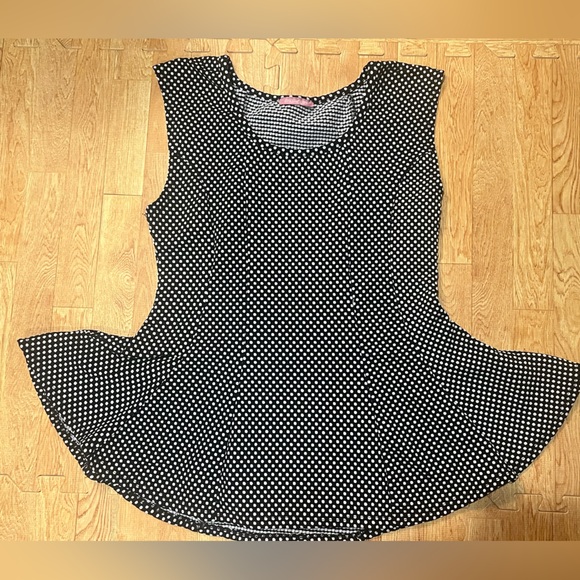 Dreamgirl Black and White Polka Dot Blouse - Picture 5 of 5